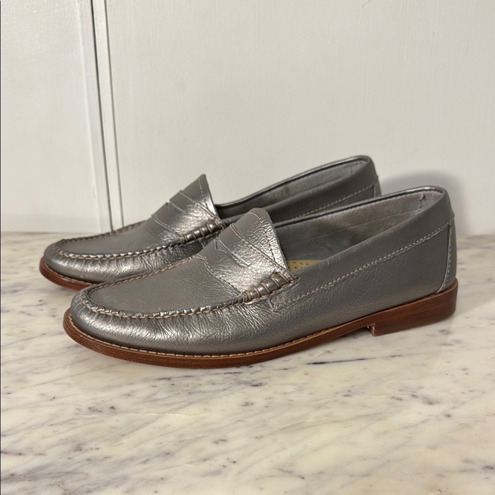 Silver Penny-slot Loafers G.H. Bass Weejun